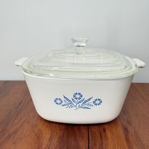 VTG CorningWare Blue Cornflower Casserole P-1 3/4-B Original Lid D-31 1.75 QT